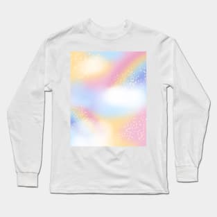 Y2K Pastel Rainbow Skies with Sparkling Stars Long Sleeve T-Shirt